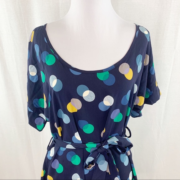 ModCloth Jessy B polka dot tie waist tunic top - Picture 2 of 12